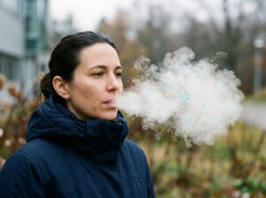 human breath releasing volatile organic compounds